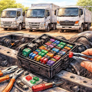 Схема предохранителей Fuso Canter FE85 (в блоке на раме)