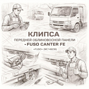 Клипса передней облицовачной панели Fuso Canter FE =FUSO= (MC149236) фото в интернет-магазине РСТ-Моторс