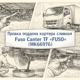 Пробка поддона картера сливная Fuso Canter TF =FUSO= (MK666976) фото в интернет-магазине РСТ-Моторс