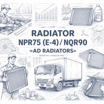 Радиатор охлаждения NPR75 (E-4)/NQR90 =AD RADIATORS= (8980907401 8980962480) фото в интернет-магазине РСТ-Моторс