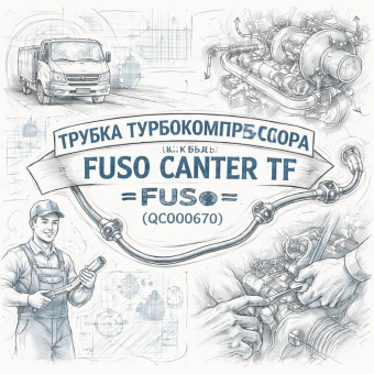 Трубка турбокомпрессора (турб.к ГБЦ) Fuso Canter TF =FUSO= (QC000670) фото в интернет-магазине РСТ-Моторс