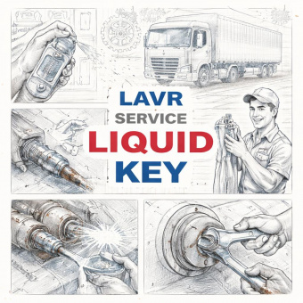 Жидкий ключ LAVR SERVICE LIQUID KEY - 650 мл (клапан 360В) =LAVR= фото в интернет-магазине РСТ-Моторс