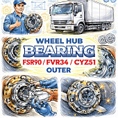 Подшипник ступицы FSR90/FVR34/CYZ51 передней наружный =KRAUF= (1098122340)