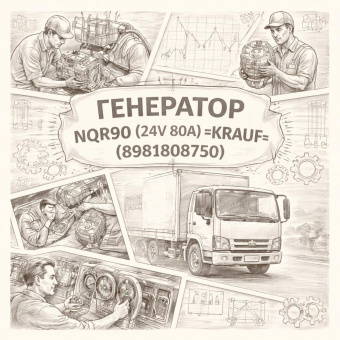 Генератор NQR90 (24V 80A) =KRAUF= (8981808750) фото в интернет-магазине РСТ-Моторс