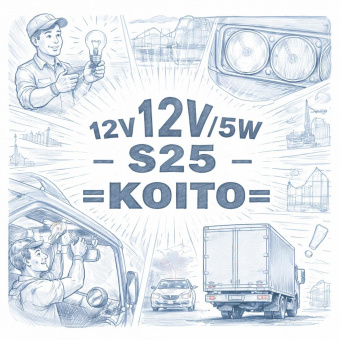 Лампа 12V 21/5W S25 =KOITO= фото в интернет-магазине РСТ-Моторс