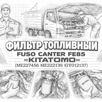 Фильтр топливный Fuso Canter FE85 =KITATOMO= (ME227456 ME222135 QY012137) фото в интернет-магазине РСТ-Моторс