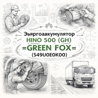 Энергоаккумулятор HINO 500 (GH) задний правый =GREEN FOX= (S49U0E0K00) фото в интернет-магазине РСТ-Моторс