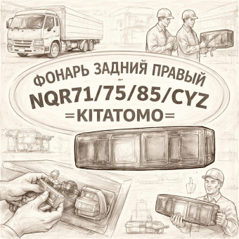 Фонарь задний правый NQR71/75/85/CYZ (ориг.фишка) =KITATOMO= (8972133700 1822302090) фото в интернет-магазине РСТ-Моторс