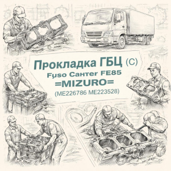 Прокладка ГБЦ (C) Fuso Canter FE85 =MIZURO= (ME226786 ME223528) фото в интернет-магазине РСТ-Моторс