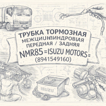 Трубка тормозная межцилиндровая передняя/задняя NMR85 =Isuzu Motors= (8941549160) фото в интернет-магазине РСТ-Моторс
