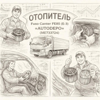 Отопитель (моторчик с крыльчаткой) Fuso Canter FE85 (E-3) =AUTODEPO= (ME733724) фото в интернет-магазине РСТ-Моторс