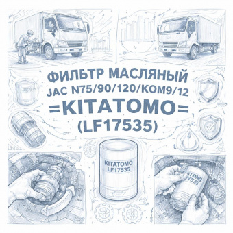 Фильтр масляный JAC N75/90/120/КОМ9/12 =KITATOMO= (LF17535) фото в интернет-магазине РСТ-Моторс