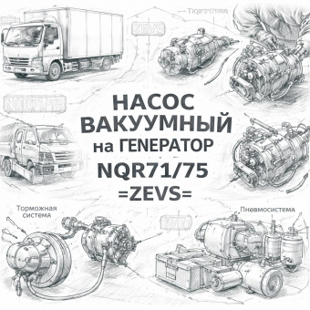 Насос вакуумный на генератор NQR71/75 =ZEVS= (8971481141) фото в интернет-магазине РСТ-Моторс