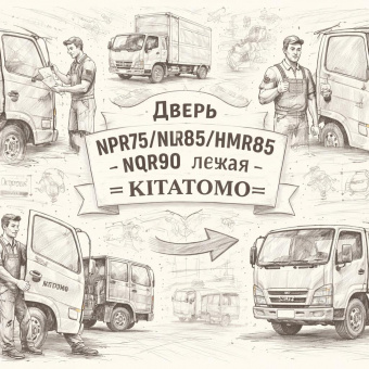 Дверь NPR75/NLR85/NMR85/NQR90 левая =KITATOMO= (8981712330 8982606020 8982605980) фото в интернет-магазине РСТ-Моторс