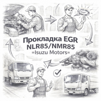 Прокладка EGR NLR85/NMR85 =Isuzu Motors= (8980632841) фото в интернет-магазине РСТ-Моторс