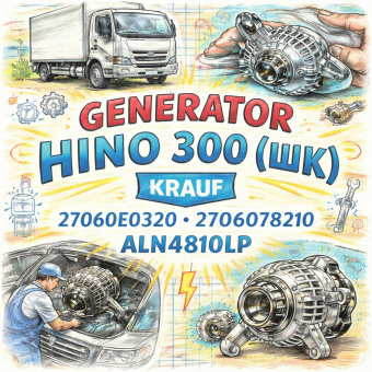Генератор HINO 300 (ШК) =KRAUF= (27060E0320 2706078210 ALN4810LP) фото в интернет-магазине РСТ-Моторс