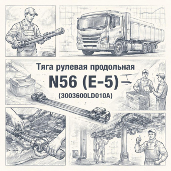 Тяга рулевая продольная N56 (E-5) =JAC= (3003600LD010A) фото в интернет-магазине РСТ-Моторс