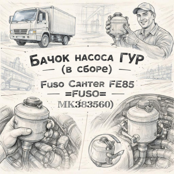 Бачок насоса ГУР (в сборе) Fuso Canter FE85 =FUSO= (MK383560) фото в интернет-магазине РСТ-Моторс