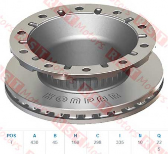 Диск тормозной BPW =KONPAR= (0308835050) фото в интернет-магазине РСТ-Моторс