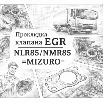 Прокладка клапана EGR NLR85/NMR85 =MIZURO= (8980945282) фото в интернет-магазине РСТ-Моторс