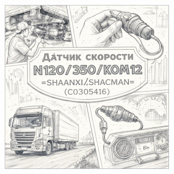 Датчик скорости  N120/350/КОМ12 =SHAANXI/SHACMAN= (C0305416) фото в интернет-магазине РСТ-Моторс