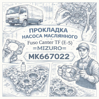 Прокладка насоса маслянного Fuso Canter TF (E-5) =MIZURO= (MK667022) фото в интернет-магазине РСТ-Моторс