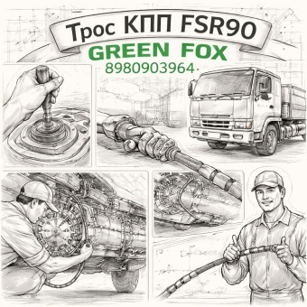 Трос КПП FSR90 переключения передач =GREEN FOX= (8980903964) фото в интернет-магазине РСТ-Моторс