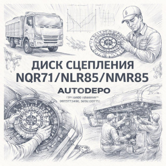 Диск сцепления NQR71/NLR85/NMR85 ведомый =AUTODEPO= (8973771490 5876100771) фото в интернет-магазине РСТ-Моторс