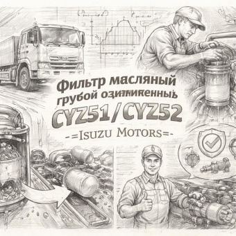 Фильтр масляный CYZ51/CYZ52 грубой очистки дополнительный =Isuzu Motors= (1876101671) фото в интернет-магазине РСТ-Моторс