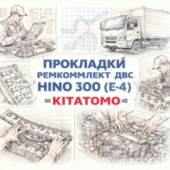 Прокладки ремкомплект ДВС HINO 300 (E-4) =KITATOMO= (04111E0D82) фото в интернет-магазине РСТ-Моторс