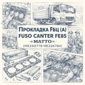 Прокладка ГБЦ (A) Fuso Canter FE85 =MATTO= (ME240778 ME226784) фото в интернет-магазине РСТ-Моторс