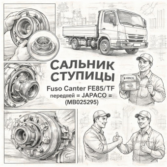 Сальник ступицы Fuso Canter FE85/TF передней =JAPACO= (MB025295) фото в интернет-магазине РСТ-Моторс