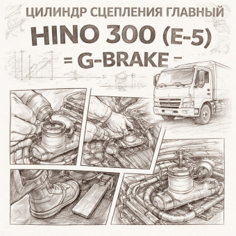 Цилиндр сцепления главный HINO 300 (Е-5) =G-BRAKE= (3140137011 3140136060 3140136061 3140136062) фото в интернет-магазине РСТ-Моторс