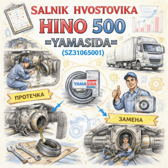 Сальник хвостовика  HINO 500 =YAMASIDA= (SZ31065001) фото в интернет-магазине РСТ-Моторс