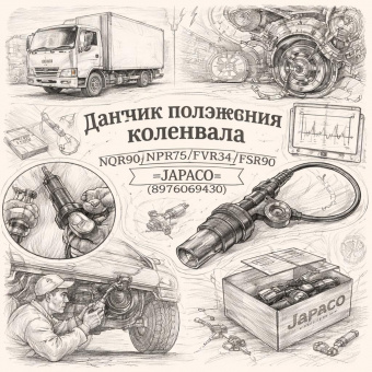 Датчик положения коленвала NQR90/NPR75/FVR34/FSR90 =JAPACO= (8976069430) фото в интернет-магазине РСТ-Моторс