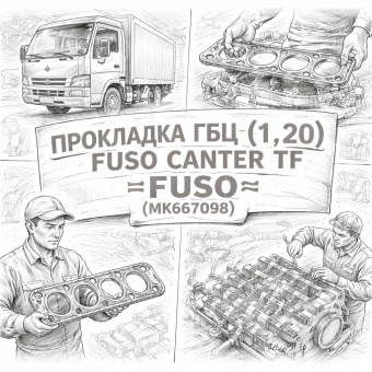 Прокладка ГБЦ (1,20) Fuso Canter TF =FUSO= (MK667098) фото в интернет-магазине РСТ-Моторс