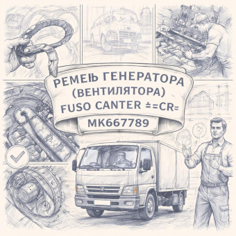 Ремень генератора (вентилятора) Fuso Canter TF =CR= (MK667789) фото в интернет-магазине РСТ-Моторс
