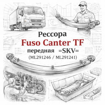 Рессора Fuso Canter TF передняя =SKV= (ML291240 ML291241) фото в интернет-магазине РСТ-Моторс